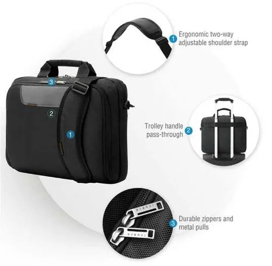 EVERKI ADVANCE BRIEFCASE | Fits up to 16 inch laptops | ECO-friendly | Trolley handle pass-through - image 12