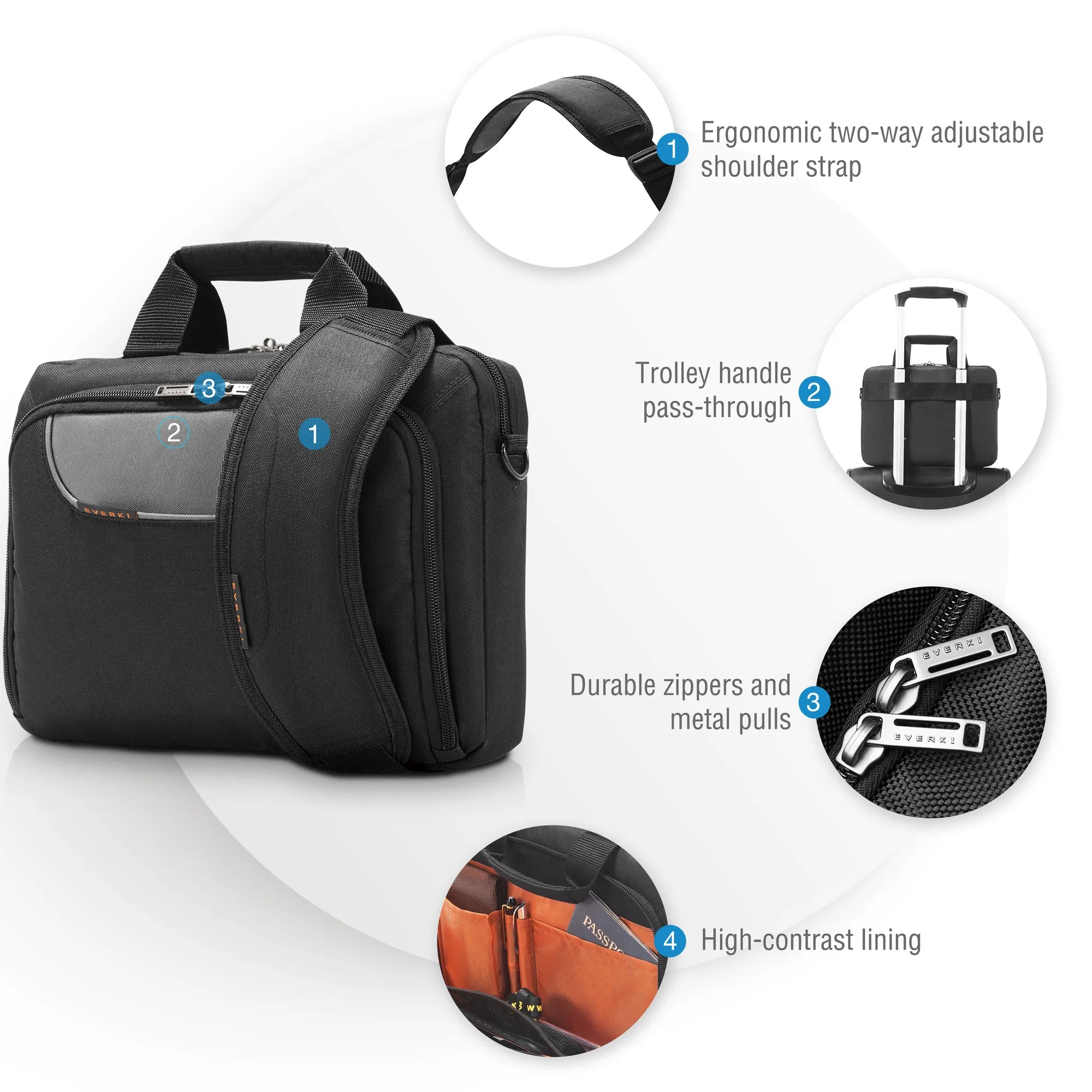 EVERKI EKB407NCH11 ADVANCE 11.6'' NETBOOK/ULTRABOOK BRIEFCASE - image 8