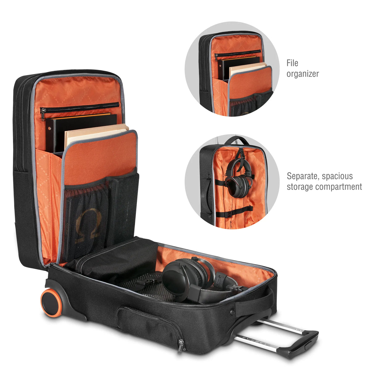EVERKI TROLLEY BAG | Fits up to 18.4 inch laptops | Fits heavy accessories | Smart clothing compartment for long travel days - image 24