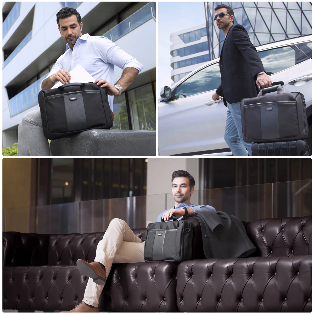 EVERKI VERSA BRIEFCASE | Fits up to 17.3 inch laptops | Files and documents compartment | Leather handles and accents - image 18