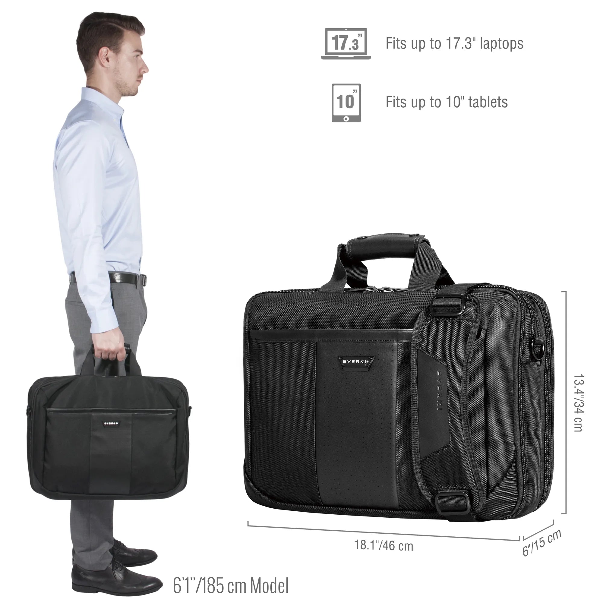 EVERKI EKB427BK17 VERSA 17.3'' LAPTOP BRIEFCASE BAG - image 19