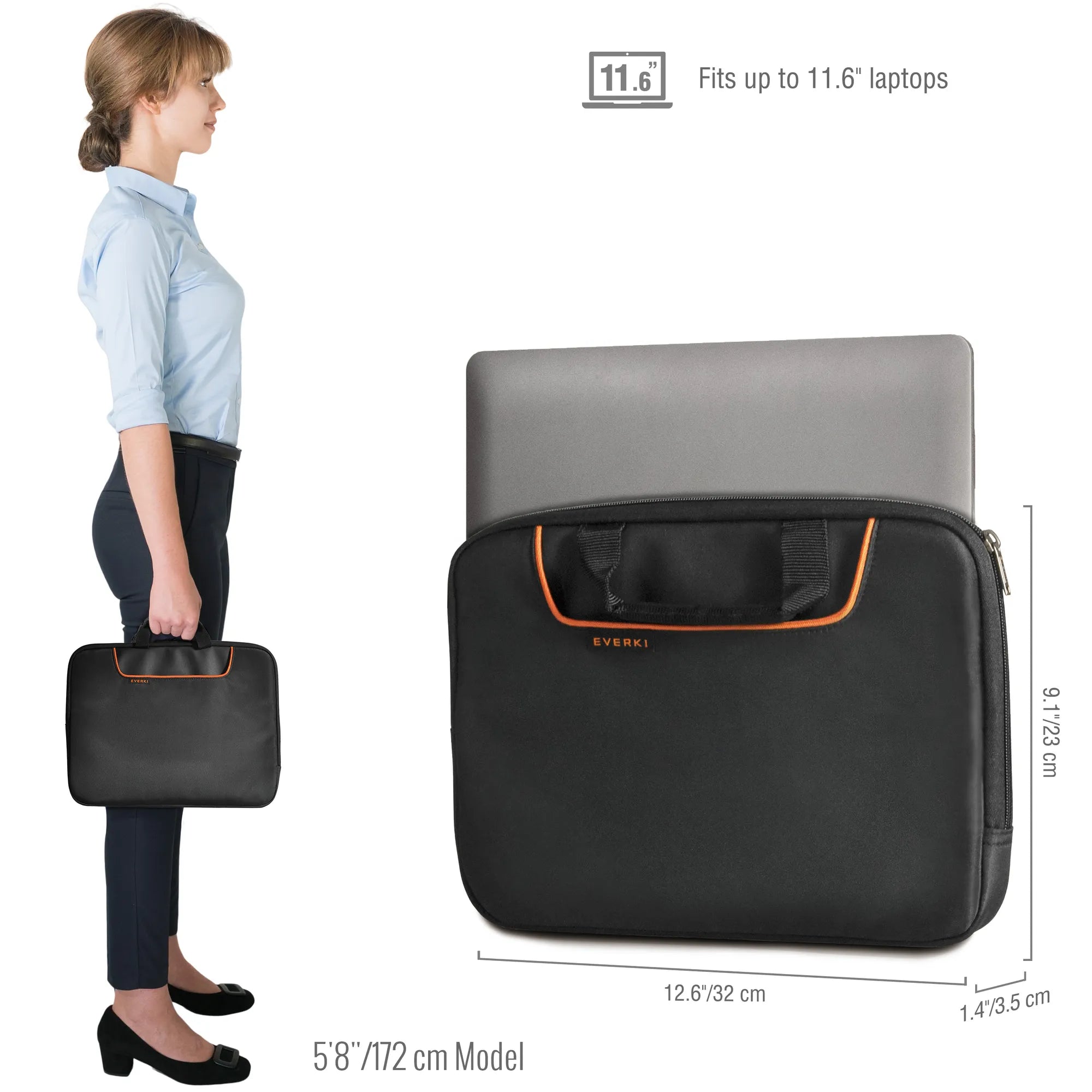 EVERKI EKF808S11B 808-11 11.6'' LAPTOP SLEEVE WITH MEMORY FOAM - image 12