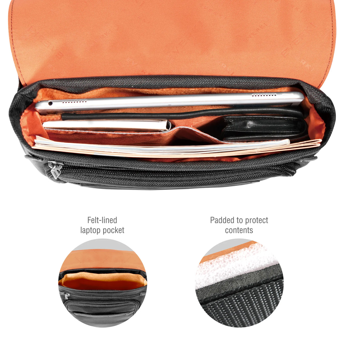 EVERKI VENUE XL MESSENGER | Fits up to 12 inch devices | RFID-safe pocket | Easy access phone pocket | Leather accents - image 18