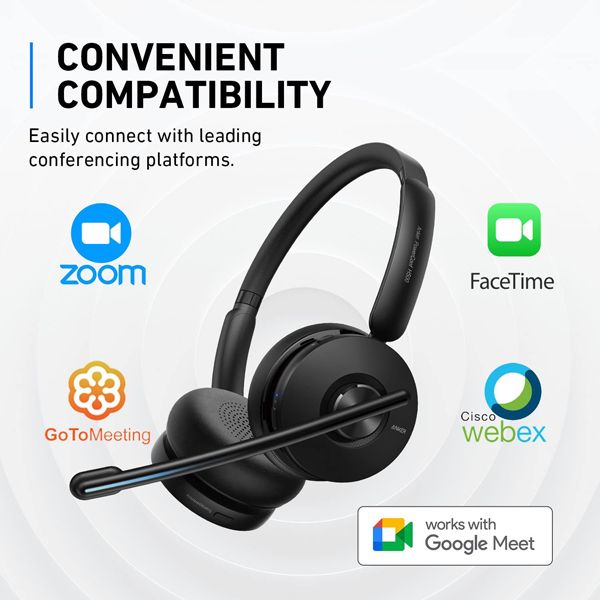 Anker PowerConf H500 Bluetooth Headset Black