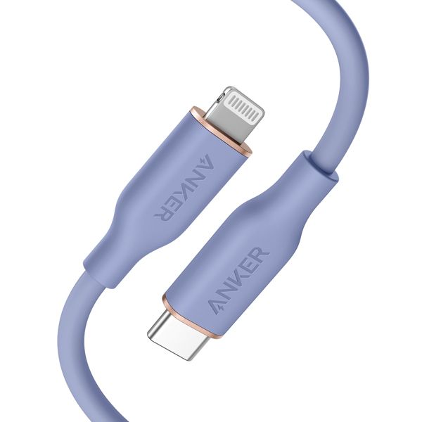 Anker PowerLine III Flow USB-C to Lightning Cable 0.9m Lavender Grey
