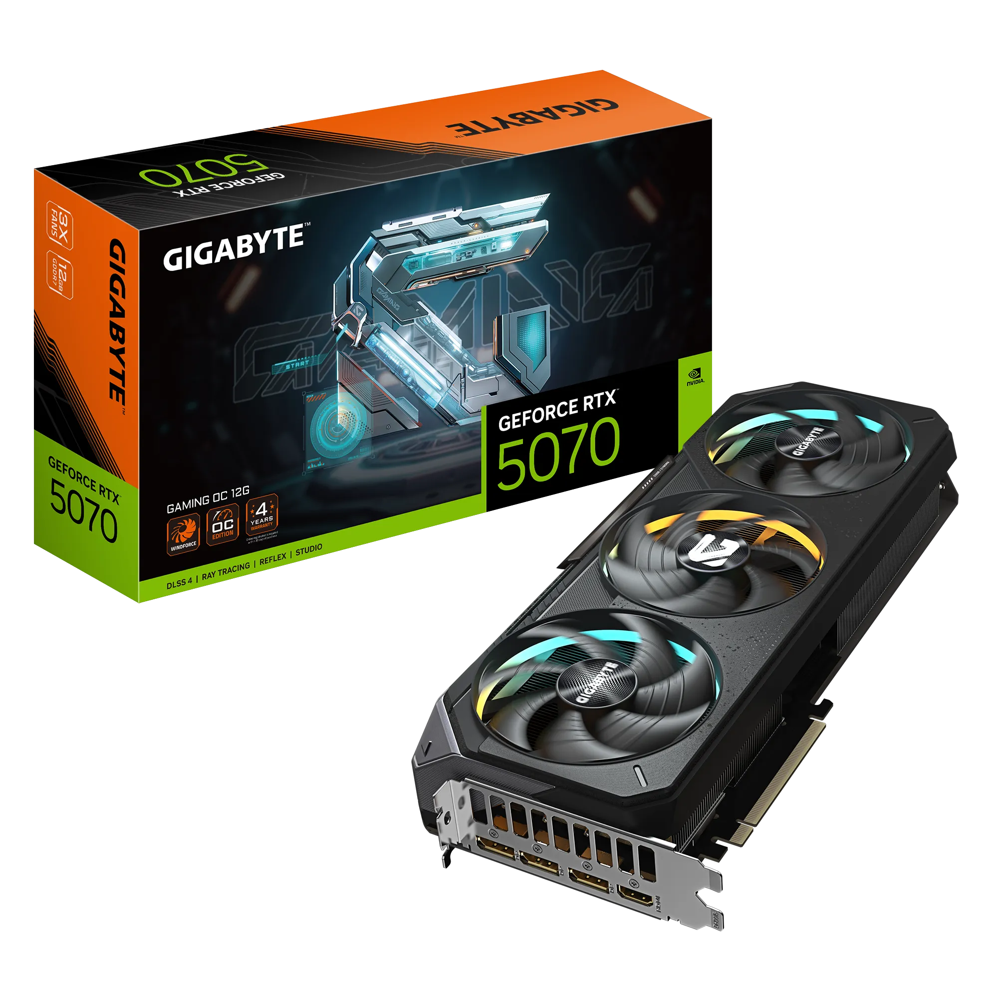 GIGABYTE nVidia GeForce RTX™ 5070 GAMING OC - 12GB GDDR7 HDMIx1/DPx3 - image 7