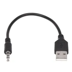 3.5mm Plug AUX Audio Jack to USB 2.0 Male Charger Cable (shuffle charger)