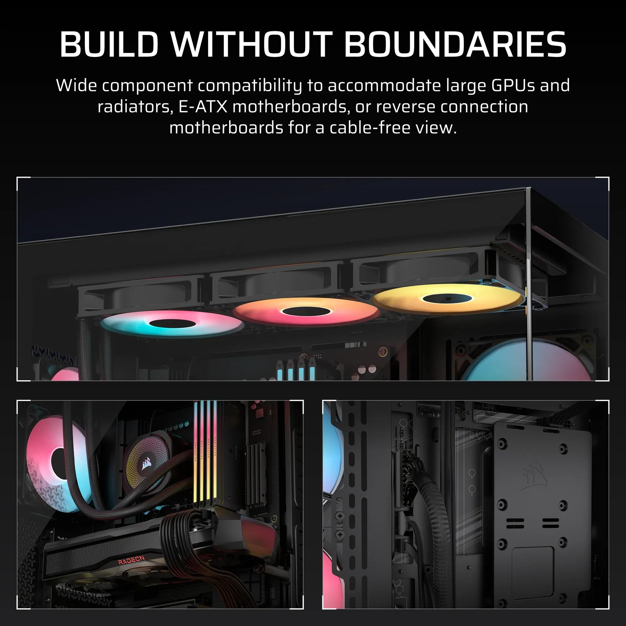 3500X RS-R ARGB Tempered Glass Mid-Tower PC Case; Black - image 16