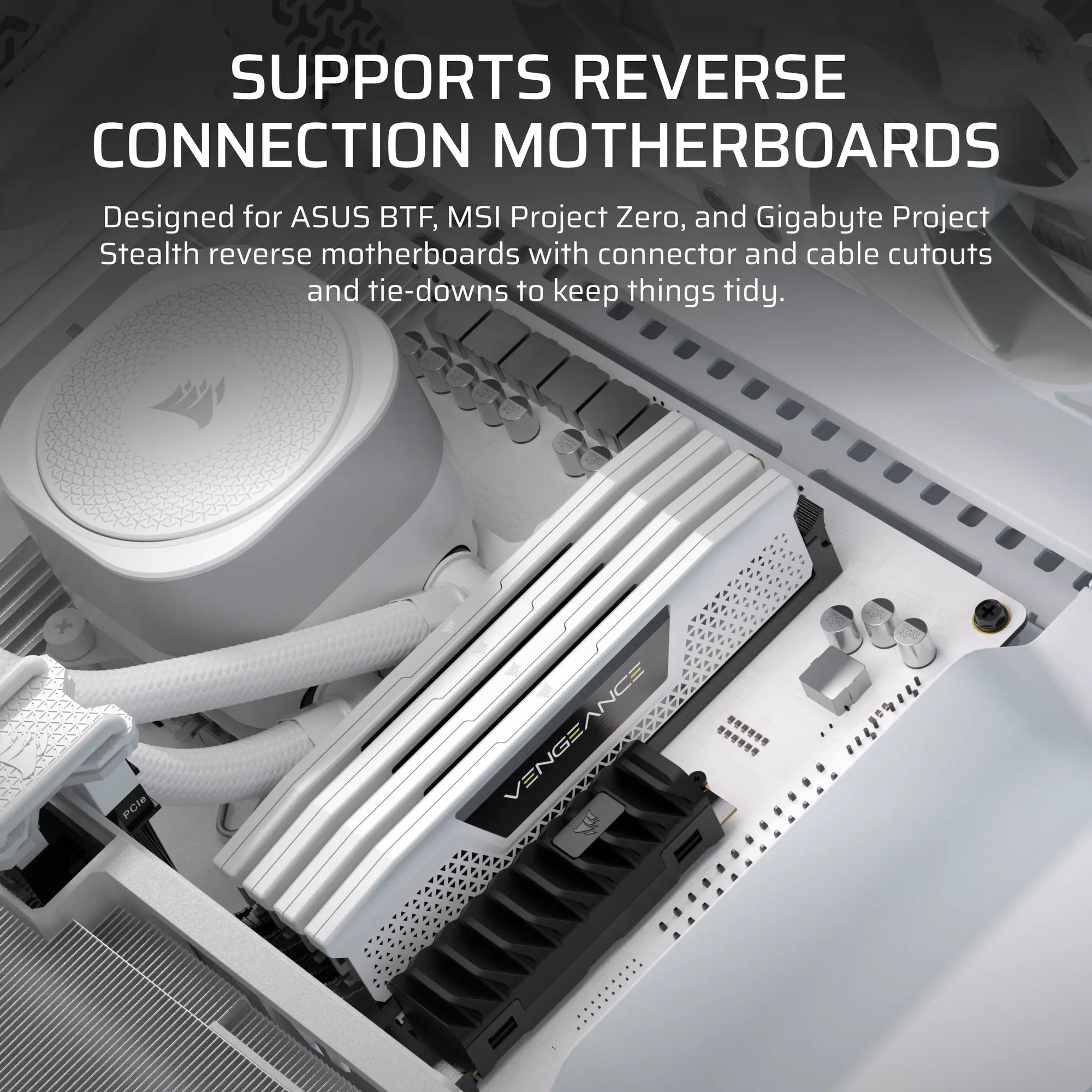 FRAME 5000D ARGB RS Mid-Tower PC Case; 4x 4x RS140 ARGB Fans; 2x 2.5'' ; 1x 3.5'' ; White. - image 10