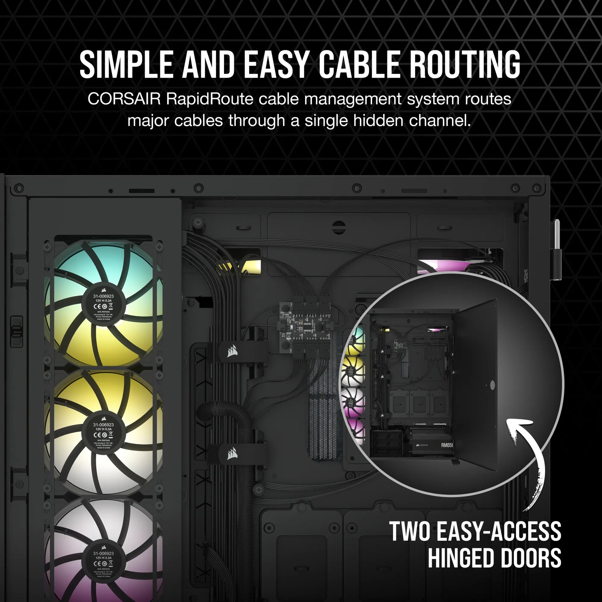 7000D Airflow Black Tempered Glass Full Tower; 6x 3.5'' |  4x 2.5'' Drive Bays ; 480mm Radiator Compatible; 3x140mm fan incl - image 21