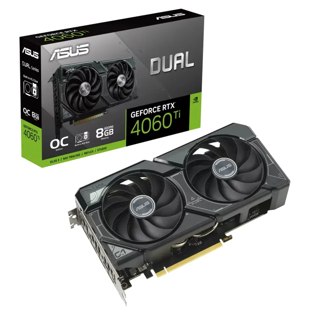 ASUS Dual -RTX4060TI-O8G-SSD, GeForce RTX 4060 Ti, 8 GB, GDDR6, 128 bit, 7680 x 4320 pixels, PCI Express 4.0