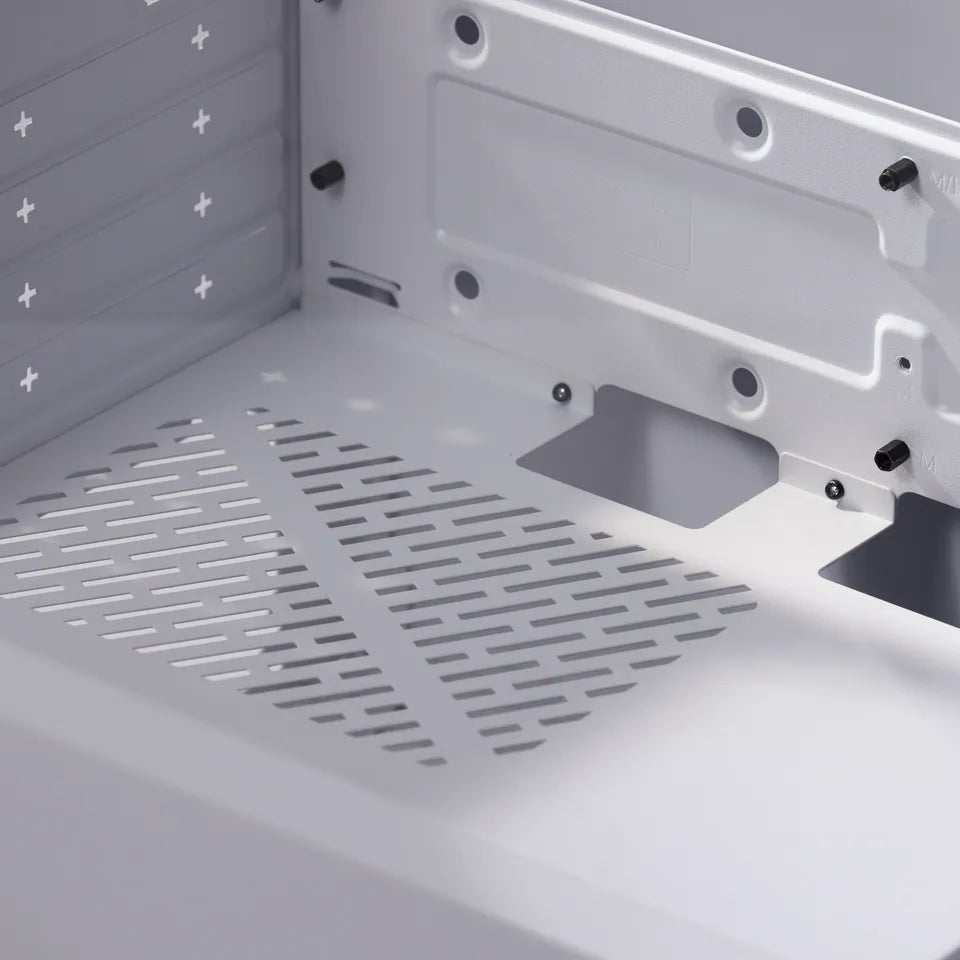 Cooler Master Case Masterbox 302 Mini-Tower; Tempered Glass Side Panel; preinstalled 3 x 120mm fans; 1 x 2.5'' HDD;  White - image 3