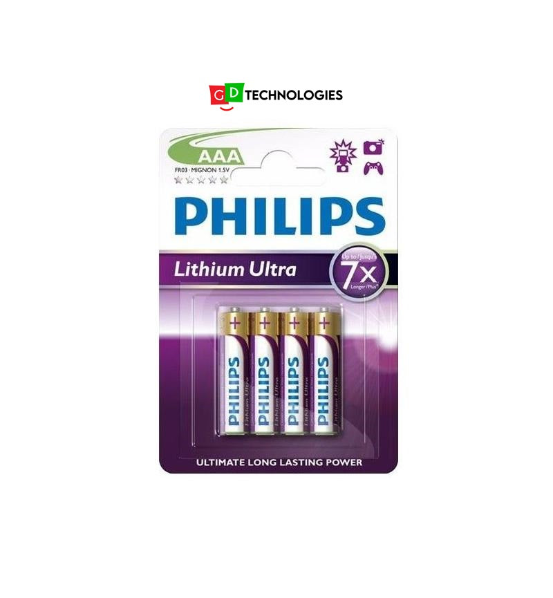 PHILIPS LITHIUM ULTRA AAA 4-BATTERIES