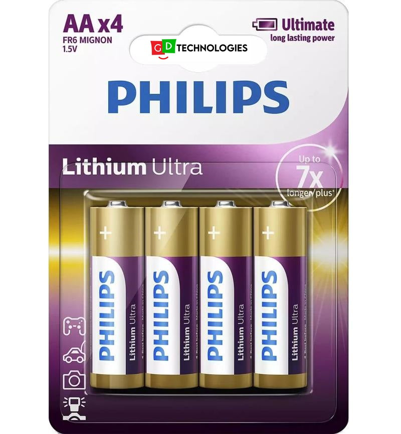 PHILIPS LITHIUM ULTRA AA 4-BATTERIES