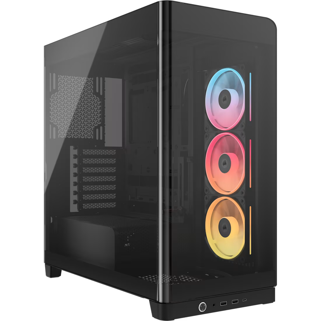 FRAME 4500X LX-R RGB LINK Panoramic Glass Mid-Tower PC Case; 3x RGB Fans Inclided; 4x 2.5'' ; 2x 3.5''; Black - image 3