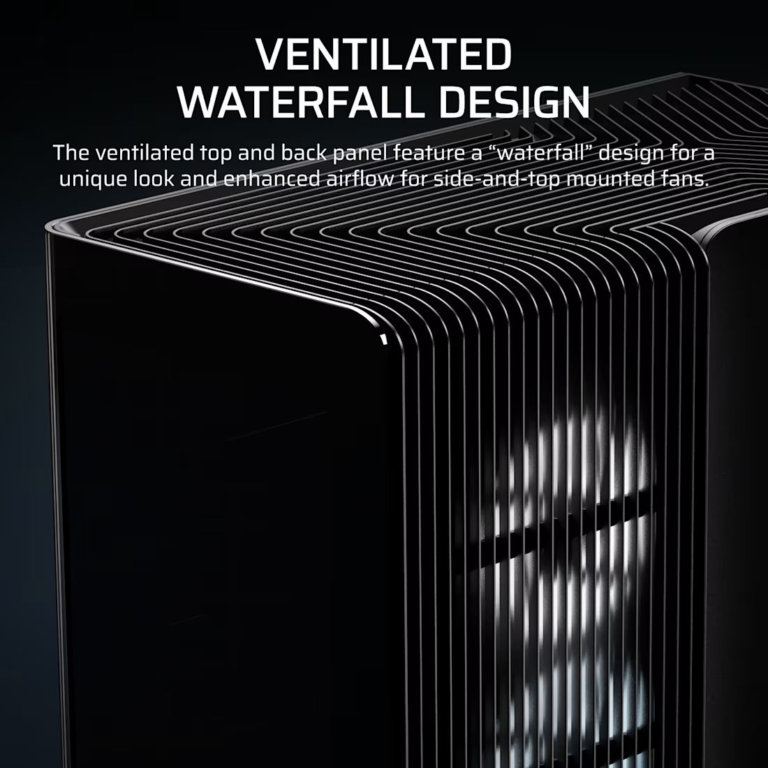 FRAME 4500X LX-R RGB LINK Panoramic Glass Mid-Tower PC Case; 3x RGB Fans Inclided; 4x 2.5'' ; 2x 3.5''; Black - image 6