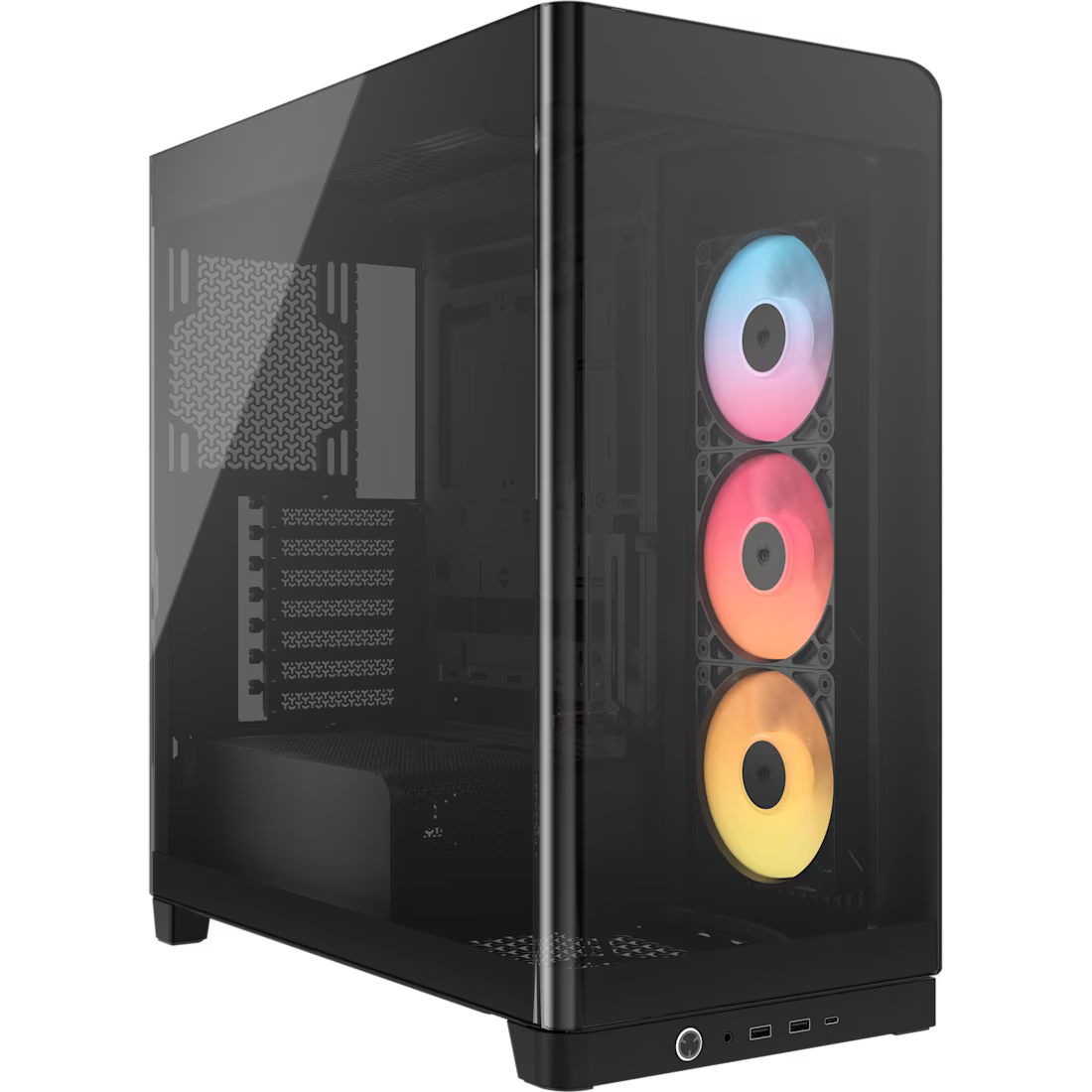FRAME 4500X RS-R ARGB Panoramic Glass Mid-Tower PC Case;includes 3x RS120-R ARGB Fans ; 4x 2.5'' ; 2x 3.5''  Black - image 3