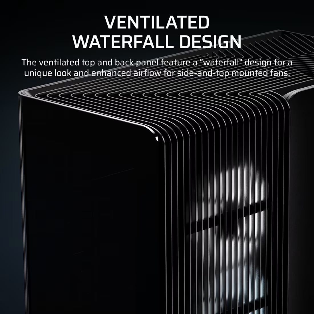 FRAME 4500X RS-R ARGB Panoramic Glass Mid-Tower PC Case;includes 3x RS120-R ARGB Fans ; 4x 2.5'' ; 2x 3.5''  Black - image 6