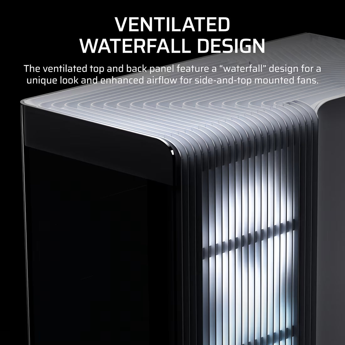 FRAME 4500X RS-R ARGB Panoramic Glass Mid-Tower PC Case;includes 3x RS120-R ARGB Fans ; 4x 2.5'' ; 2x 3.5'' ; White - image 5