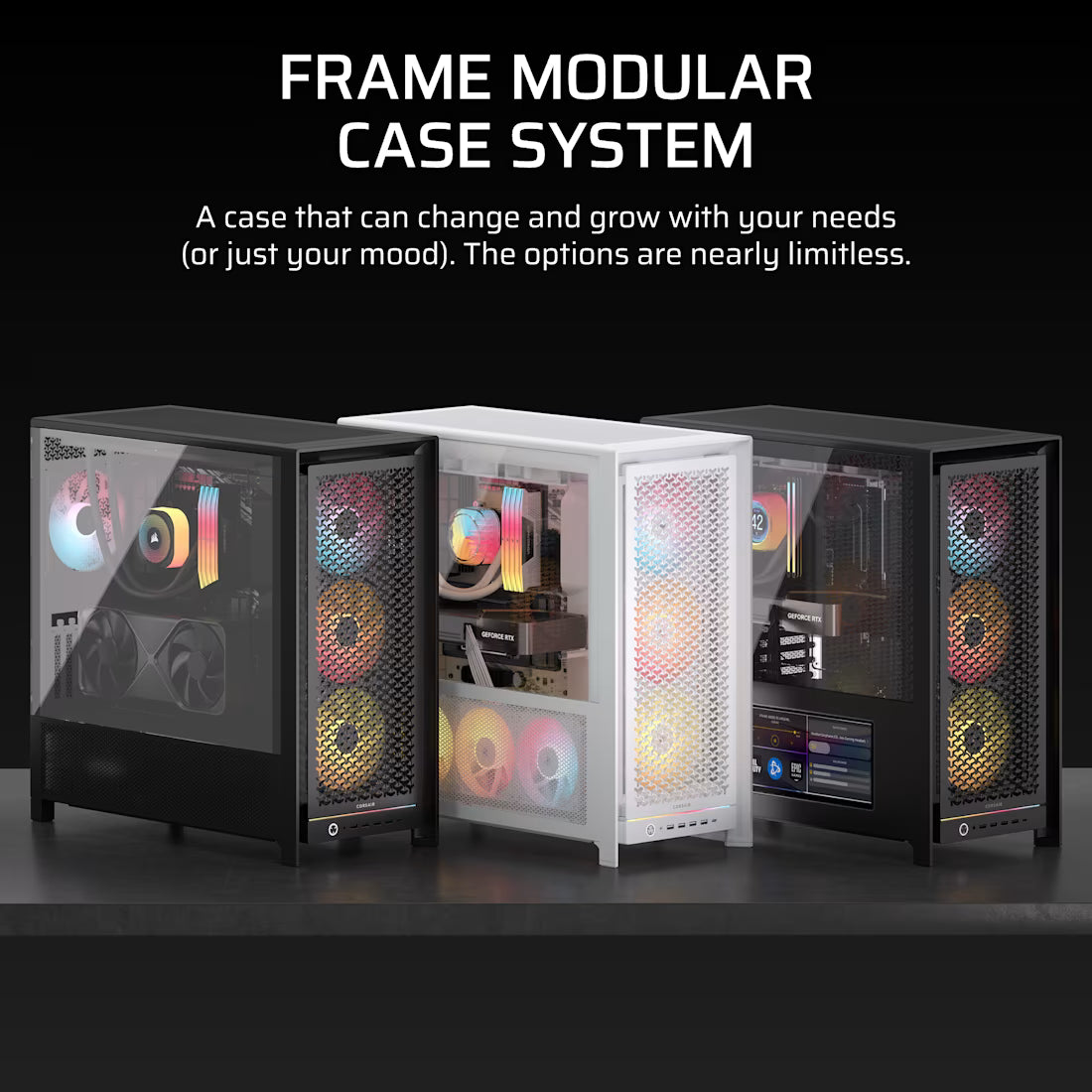 FRAME 5000D RS ARGB Mid-Tower PC Case; 4x RS140 ARGB Fans; 2x 2.5'' ; 1x 3.5'' ; Black. - image 13