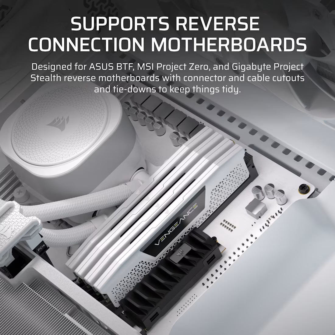 FRAME 5000D ARGB RS Mid-Tower PC Case; 4x 4x RS140 ARGB Fans; 2x 2.5'' ; 1x 3.5'' ; White. - image 18