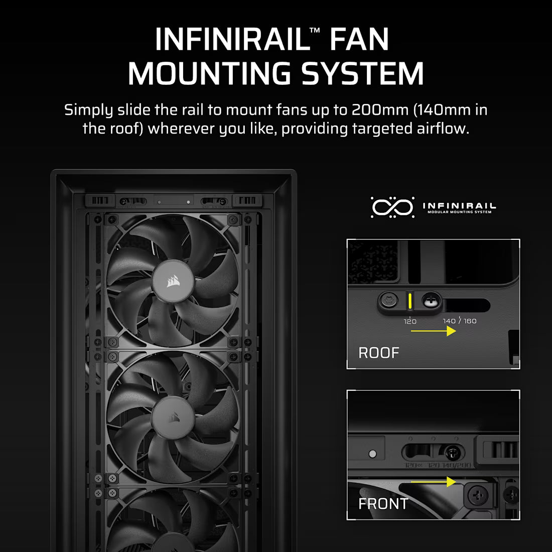 FRAME 5000D RS Mid-Tower PC Case; 4x RS 140 PWM Fans; 2x 2.5'' ; 1x 3.5''; Black. - image 16