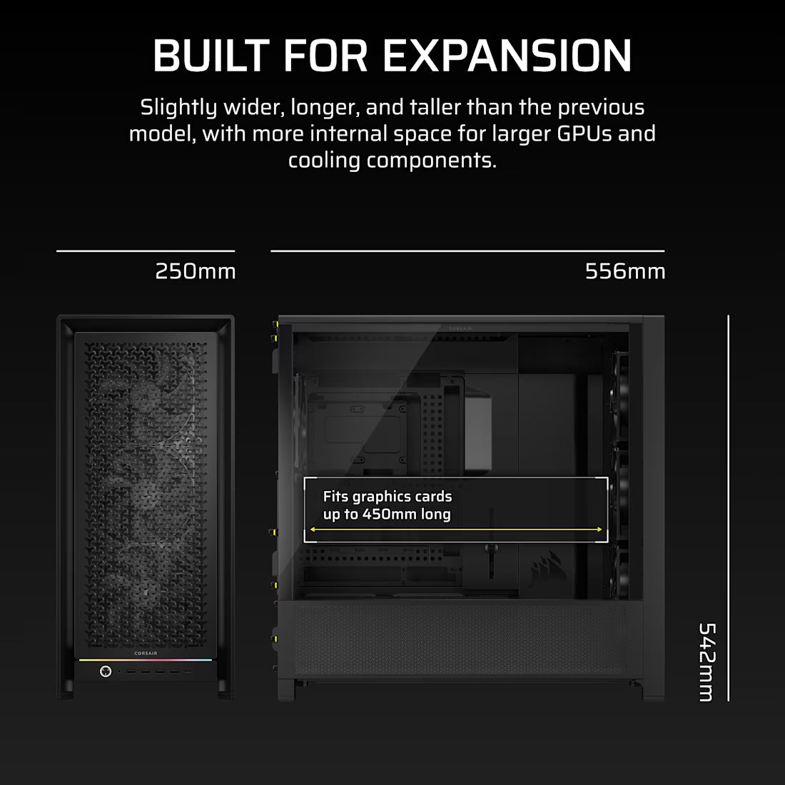 FRAME 5000D RS Mid-Tower PC Case; 4x RS 140 PWM Fans; 2x 2.5'' ; 1x 3.5''; Black. - image 20