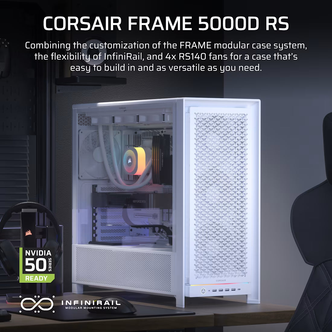 FRAME 5000D RS Mid-Tower PC Case; 4x RS 140 PWM Fans; 2x 2.5'' ; 1x 3.5''; - image 13