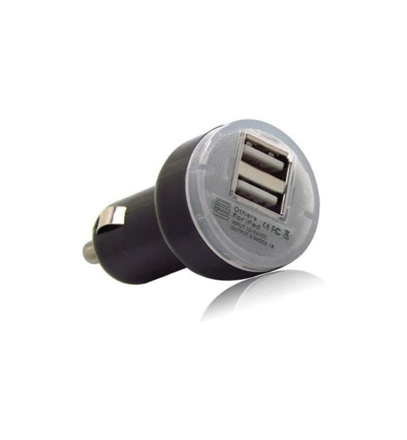 DUAL USB CAR CHARGER- BLACK