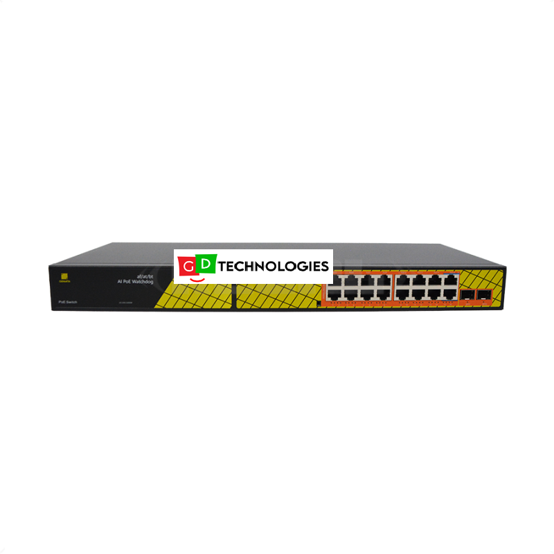 GENATA 16 PORT GIGABIT POE + 2GB SFP (300W)