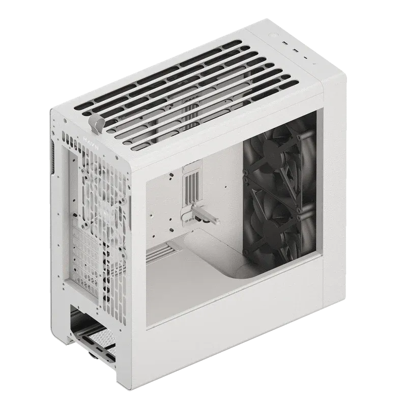 Aerocool HAVN BF 360 Flow White EATX case - Adjustable GPU Bracket - Supports up to 7 fans (2x180; 1x140mm incl) - 2x 3.5'' or 4 - image 3