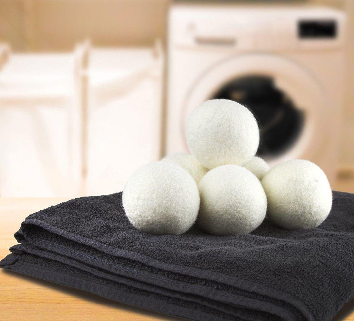 ORGANIC WOOL DRYER BALLS (6) 7CM
