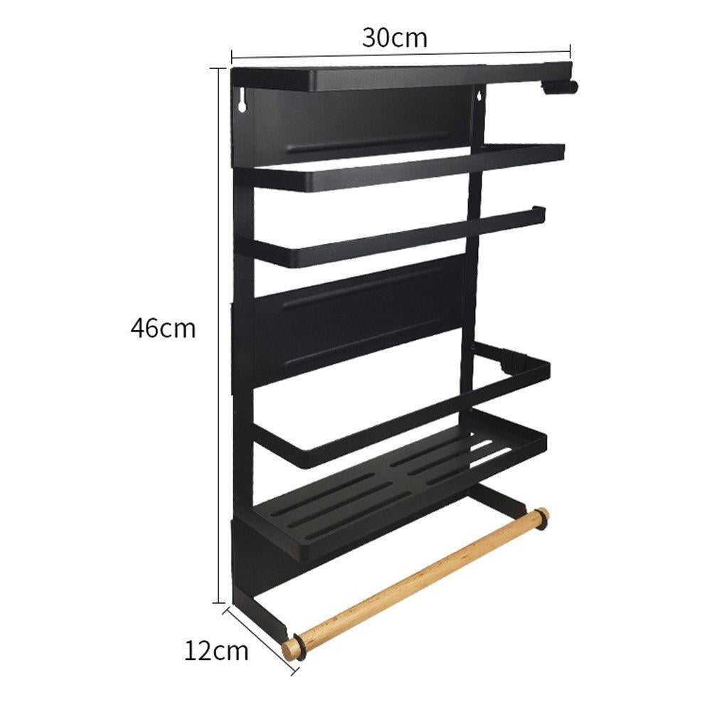 KC: 3 TIER MAG. FRIDGE RK - BLACK