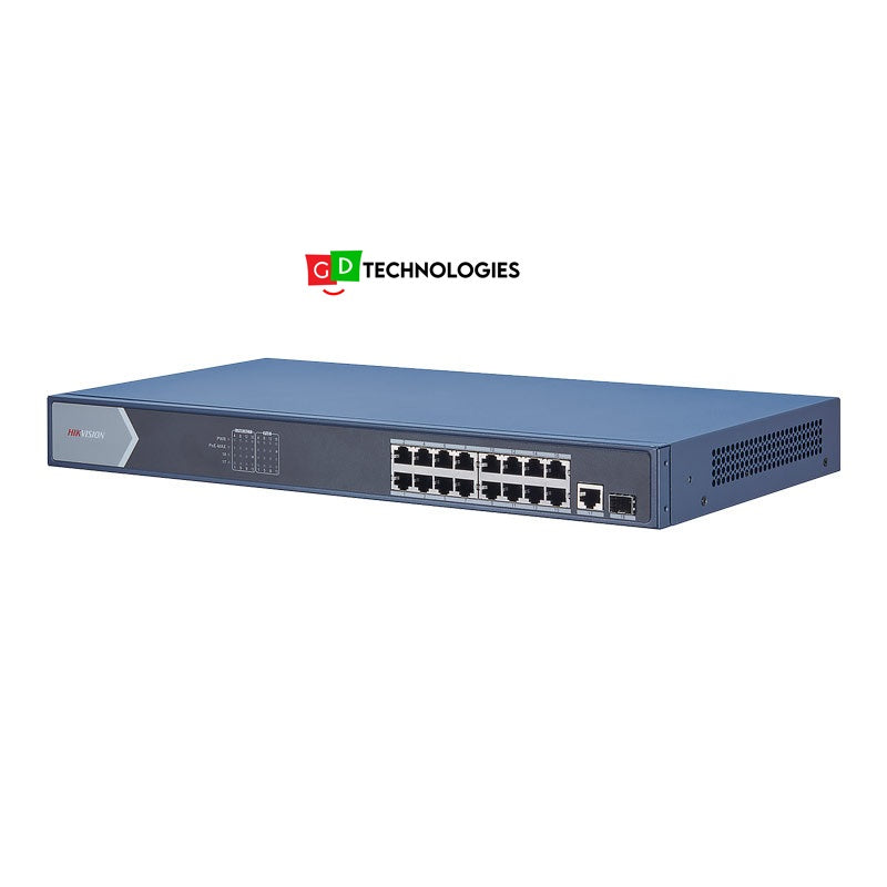 HIKVISION 16 PORT GIGABIT UNMANAGED POE SWITCH