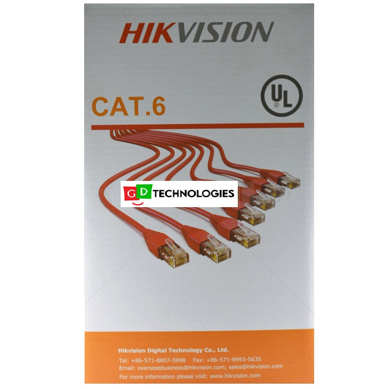 HIKVISION UTP (4-PAIR) CAT 5 - 305M ROLL - ORANGE PVC SHEATH
