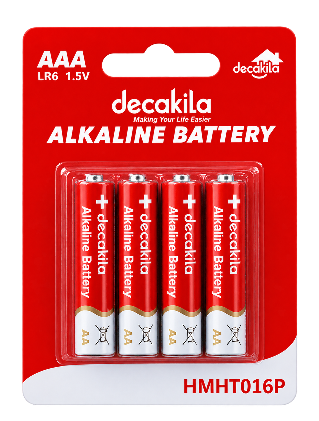 4 PACK AAA ALKALINE BATTERIES