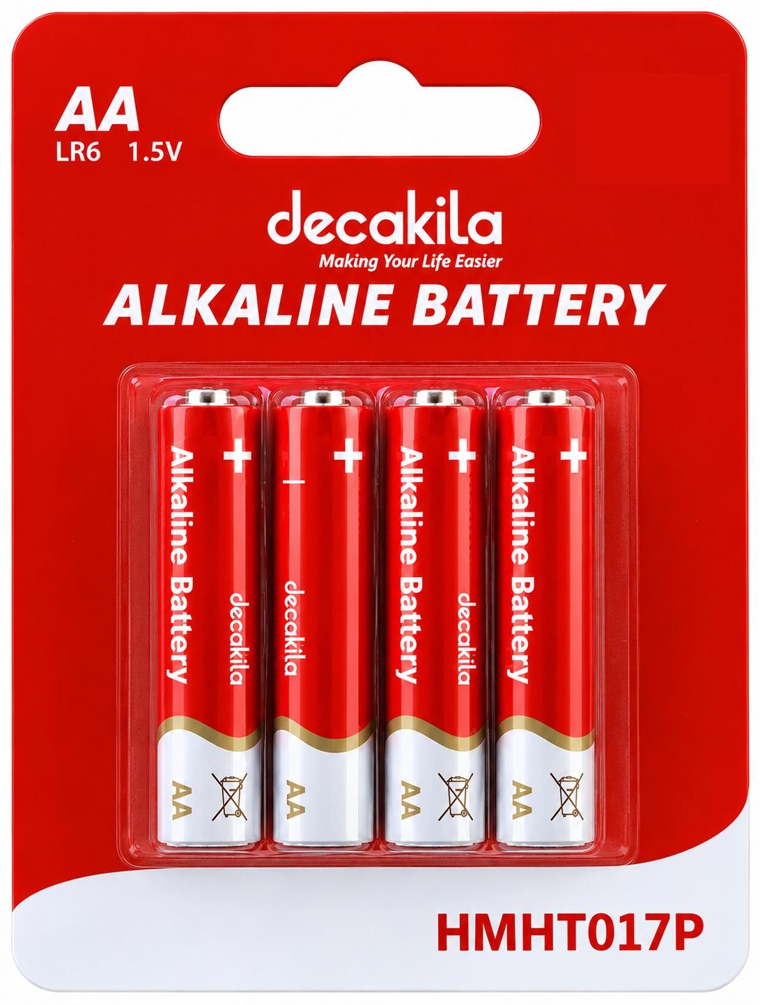 4 PACK AA ALKALINE BATTERIES