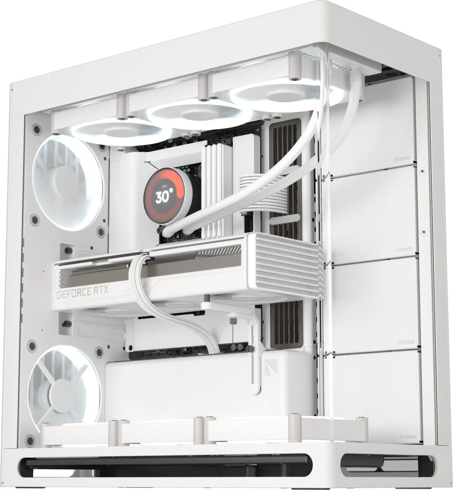 Aerocool HAVN HS 420 Base Edition White EATX case - Supports up to 11 fans (0 incl) - 4x 3.5'' or 8x 2.5'' - 420mm Radiator. - image 3
