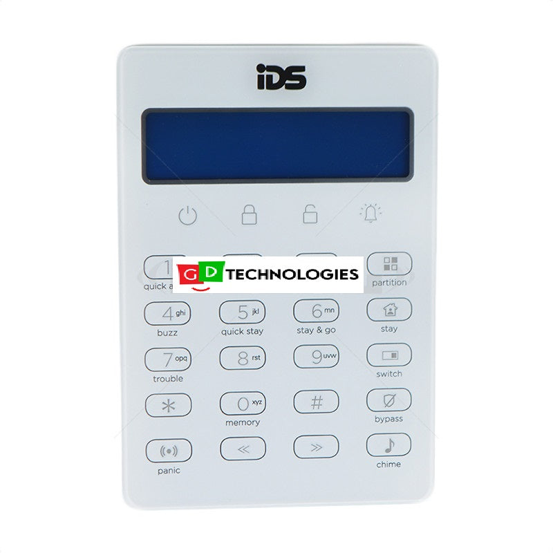 IDS XSERIES SOFT TOUCH WHITE LCD KEYPAD