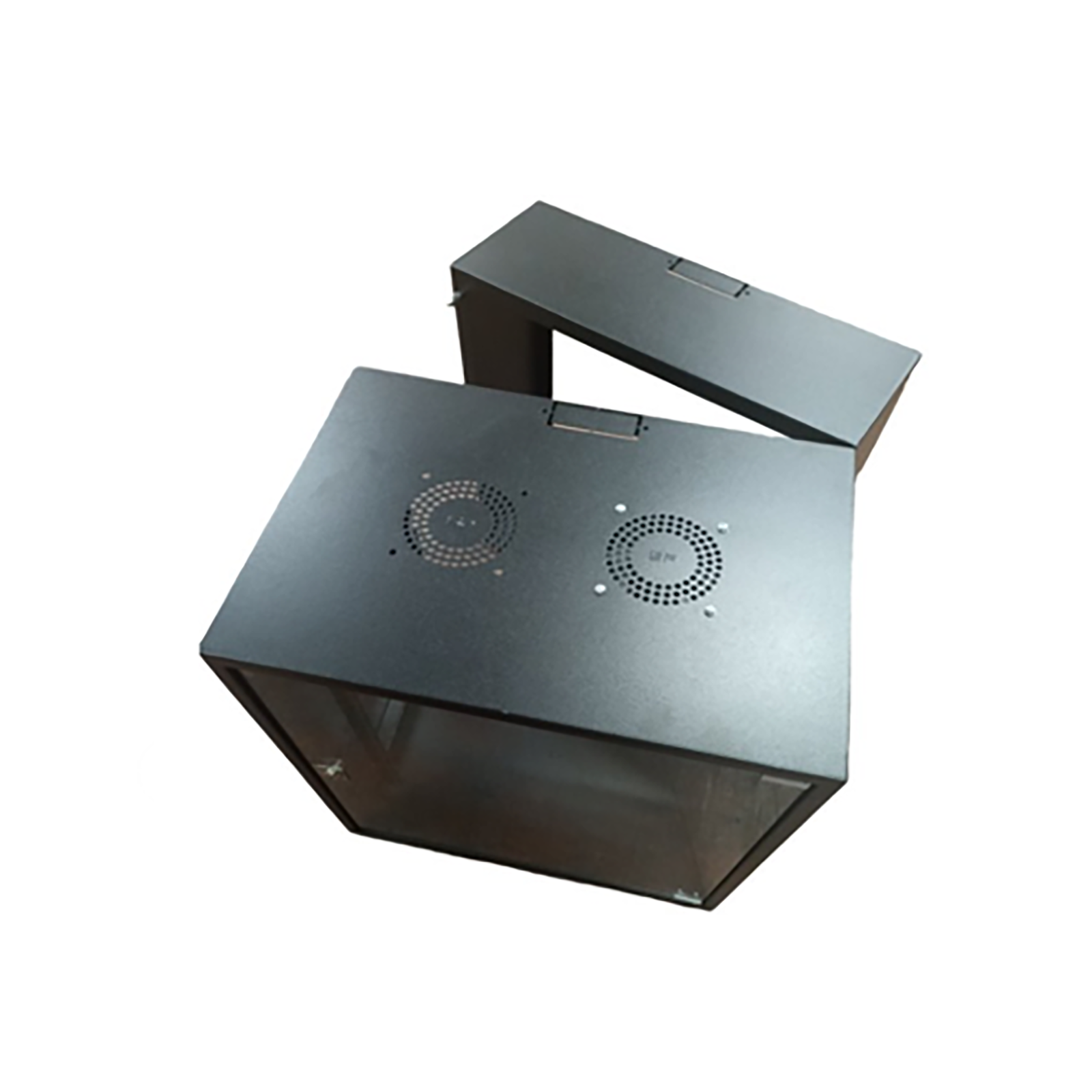 Zone Lite 15U 400+200mm Swing Frame Black Wall Mount Cabinet