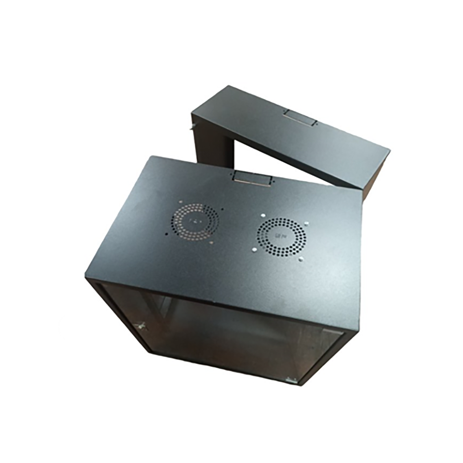 Zone Lite 6U 400+200mm Swing Frame Black Wall Mount Cabinet