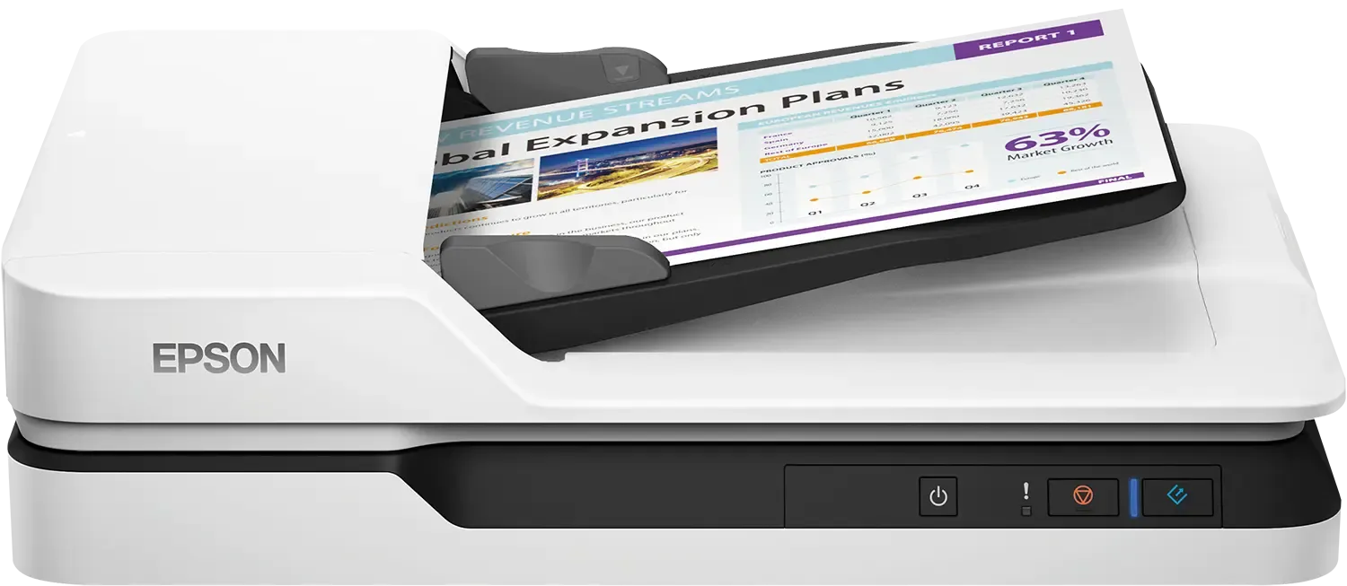 Epson WorkForce DS-1630-Flatbed with ADF;A4; Passport scan; Duplex; 1200x1200DPI; 25ppm; Daily Duty Cucle 1500. USB - image 3
