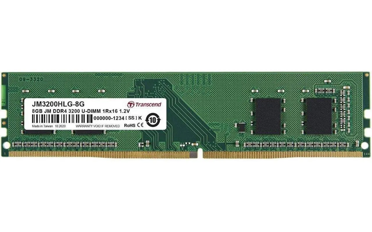 TRANSCEND JET MEMORY 8GB DDR4-3200 Desktop DIMM 1RX16 1GX16 CL22 - image 2