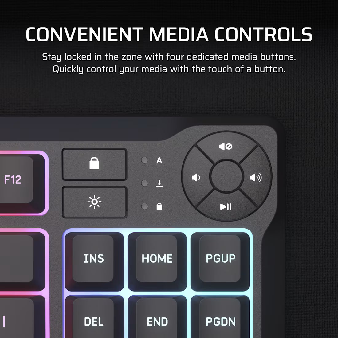 CORSAIR K55 CORE TKL RGB Wired Gaming Membrane Keyboard with 8-Zone RGB Backlighting – Black - image 5
