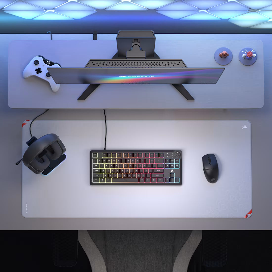CORSAIR K55 CORE TKL RGB Wired Gaming Membrane Keyboard with 8-Zone RGB Backlighting – Black - image 7