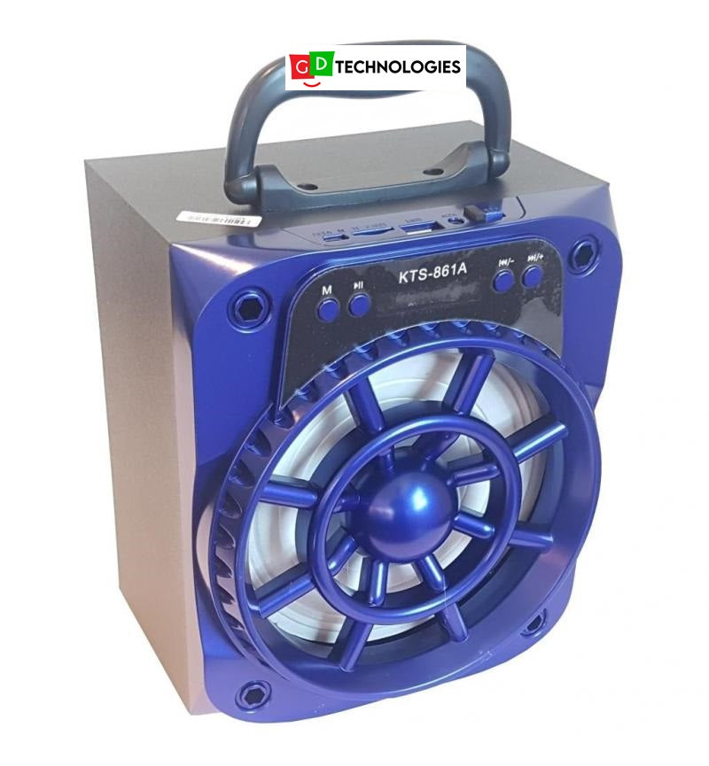 KTS-861A PORTABLE SPEAKER + RADIO BLUE