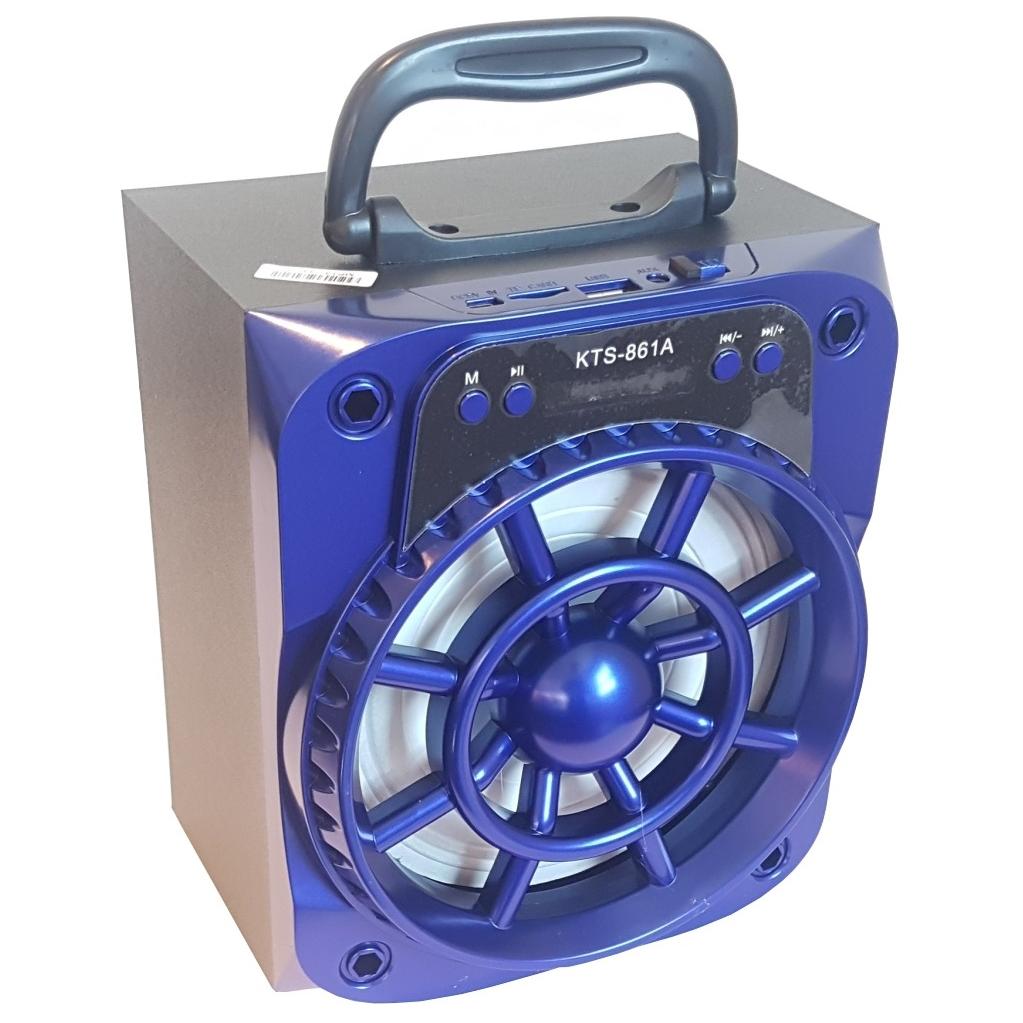 PORTABLE SPEAKER + RADIO BLUE
