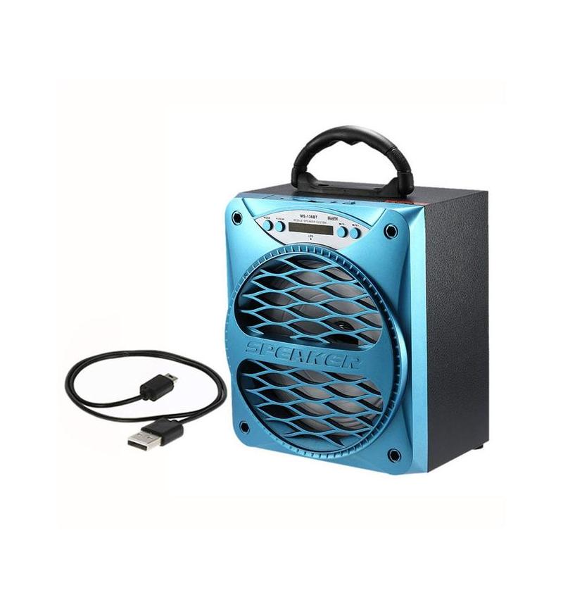 PORTABLE SPEAKER + RADIO BLUE