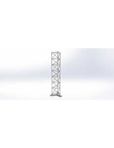 Lattice Mast Y-Base Assembly - Y-Base attached to First 3m Section