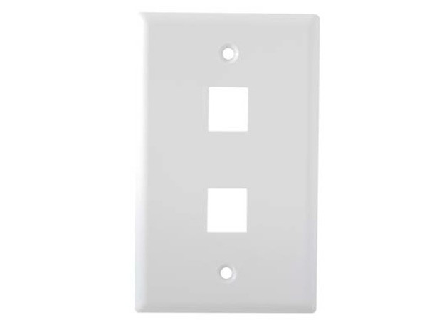 Linkbasic Two Port Faceplate 115 x 70mm (10 Pack)